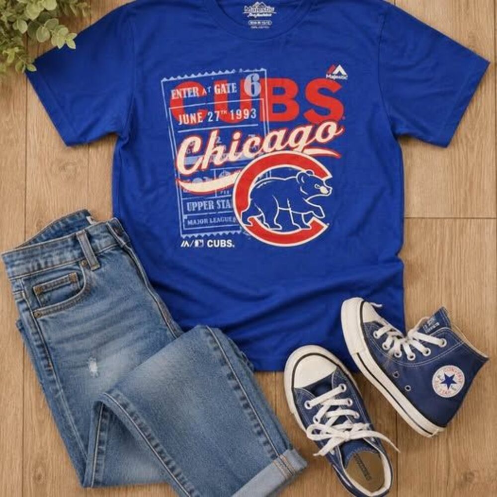 Girls Brand New 10/12 Blue Cubs Shirt
